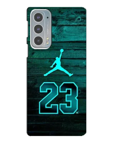 Чехол для Motorola Edge 20 с картинкой «Jordan Cyan 23»