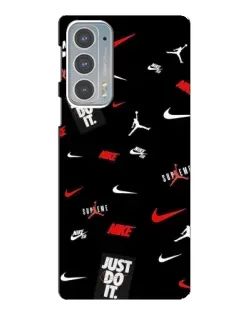 Чехол для Motorola Edge 20 с картинкой «Nike Mix Pattern»