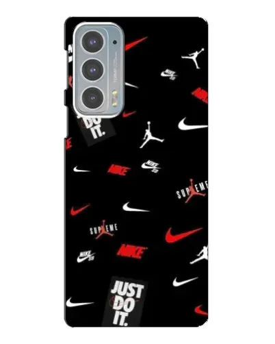Чехол для Motorola Edge 20 с картинкой «Nike Mix Pattern»