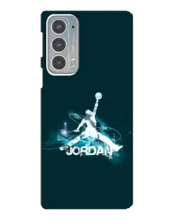 Чехол для Motorola Edge 20 с картинкой «Jordan Blue Fire»