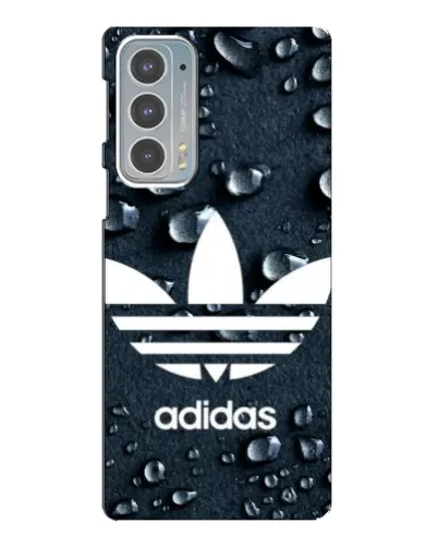Чехол для Motorola Edge 20 с картинкой «Adidas Trefoil Blue»