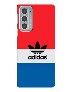 Чехол для Motorola Edge 20 с картинкой «Ретро блоки Adidas»