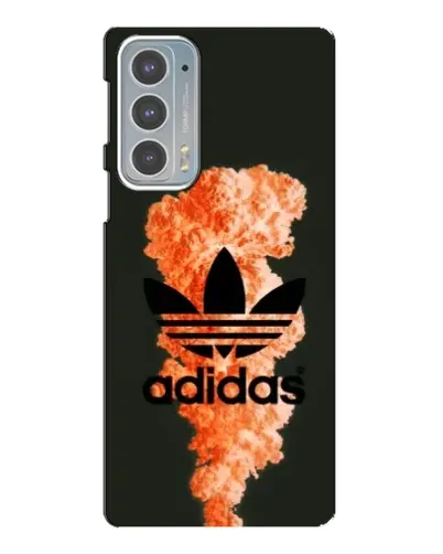 Чехол для Motorola Edge 20 с картинкой «Оранжевый дым Adidas»