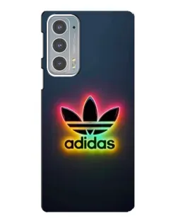 Чехол для Motorola Edge 20 с картинкой «Неоновый Adidas»