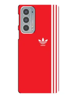 Чехол для Motorola Edge 20 с картинкой «Красный минимализм Adidas»