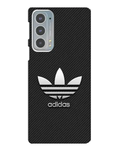 Чехол для Motorola Edge 20 с картинкой «Adidas Карбоновая текстура»