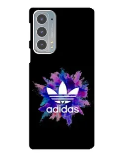 Чехол для Motorola Edge 20 с картинкой «Взрыв красок Adidas»