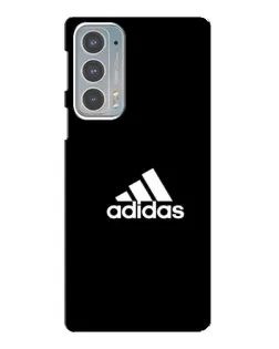 Чехол для Motorola Edge 20 с картинкой «Черная классика Adidas»