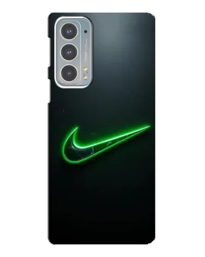 Чехол для Motorola Edge 20 с картинкой «Неоновый контур Nike»