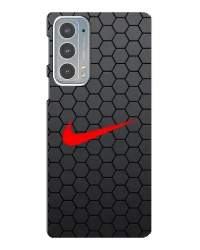 Чехол для Motorola Edge 20 с картинкой «Nike — карбоновая сетка»