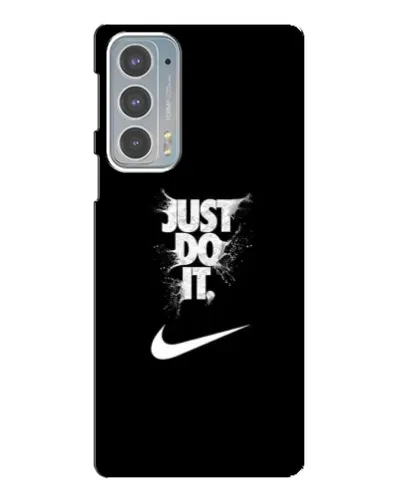 Чехол для Motorola Edge 20 с картинкой «Текстовый принт Nike»