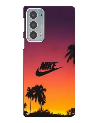 Чехол для Motorola Edge 20 с картинкой «Nike на закате солнца»