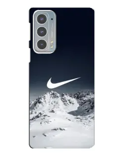 Чехол для Motorola Edge 20 с картинкой «Nike — зимние горы» Чехол для Motorola Edge 20 с картинкой «Nike — зимние горы»