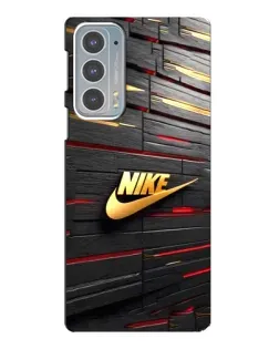 Чехол для Motorola Edge 20 с картинкой «Золотой Nike на металле» Чехол для Motorola Edge 20 с картинкой «Золотой Nike на металле»