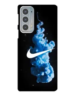 Чехол для Motorola Edge 20 с картинкой «Nike и синий дым» Чехол для Motorola Edge 20 с картинкой «Nike и синий дым»