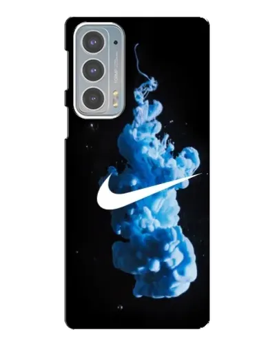 Чехол для Motorola Edge 20 с картинкой «Nike и синий дым»