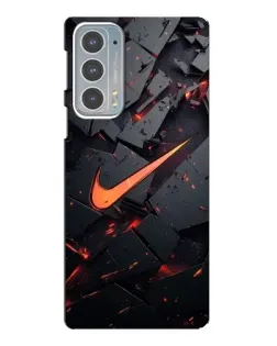Чехол для Motorola Edge 20 с картинкой «Nike — эффект разломов» Чехол для Motorola Edge 20 с картинкой «Nike — эффект разломов»