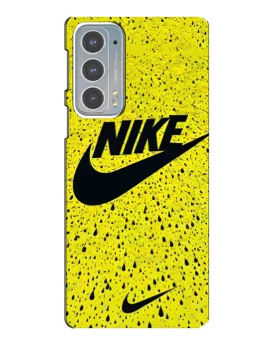 Чехол для Motorola Edge 20 с картинкой «Желтый текстурный Nike»