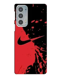 Чехол для Motorola Edge 20 с картинкой «Красные брызги Nike» Чехол для Motorola Edge 20 с картинкой «Красные брызги Nike»