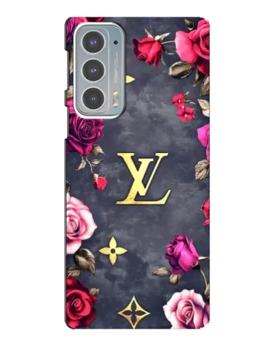 Чехол для Motorola Edge 20 с картинкой «Цветочный Louis Vuitton»