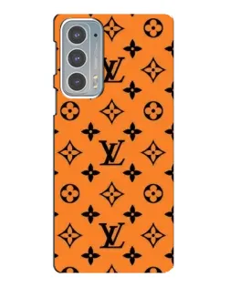Чехол для Motorola Edge 20 с картинкой «Оранжевый стиль LV»