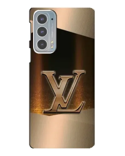 Чехол для Motorola Edge 20 с картинкой «LV — золотое сияние»