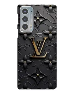 Чехол для Motorola Edge 20 с картинкой «Кожаная текстура LV»