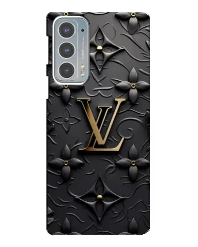 Чехол для Motorola Edge 20 с картинкой «Кожаная текстура LV»