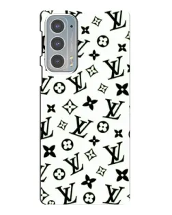 Чехол для Motorola Edge 20 с картинкой «Монохромный хаос LV»
