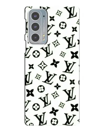 Чехол для Motorola Edge 20 с картинкой «Монохромный хаос LV»