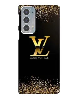 Чехол для Motorola Edge 20 с картинкой «LV — золотые искры»