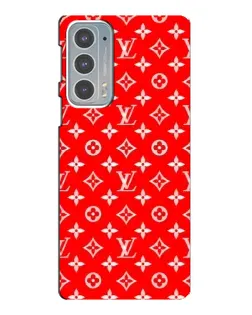 Чехол для Motorola Edge 20 с картинкой «Яркий паттерн LV»