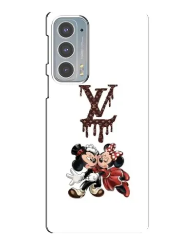 Чехол для Motorola Edge 20 с картинкой «LV и Микки Маус»