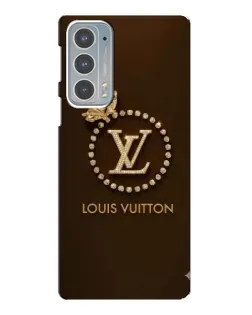 Чехол для Motorola Edge 20 с картинкой «LV — золотая печать»