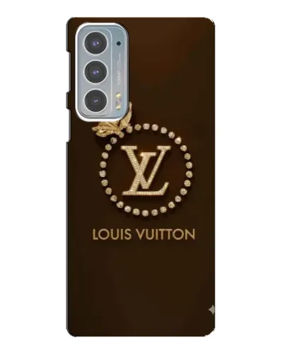 Чехол для Motorola Edge 20 с картинкой «LV — золотая печать»
