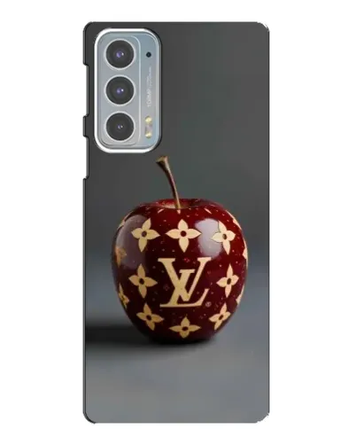Чехол для Motorola Edge 20 с картинкой «Красное яблоко LV»