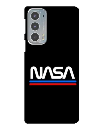 Чехол для Motorola Edge 20 с картинкой «NASA — классика Red Blue»
