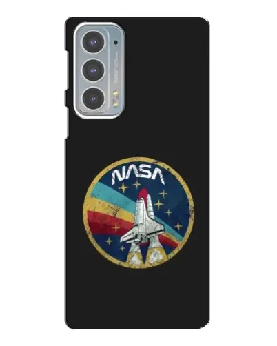 Чехол для Motorola Edge 20 с картинкой «NASA — эмблема миссии»