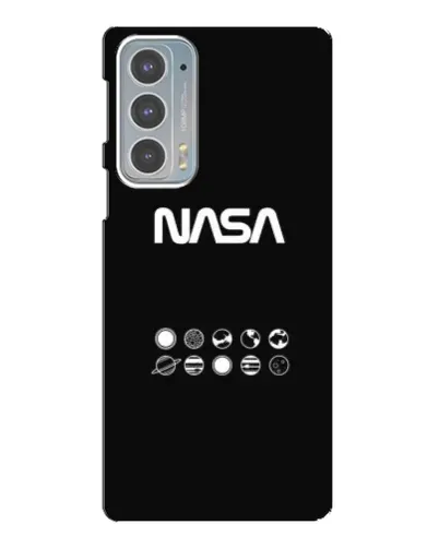 Чехол для Motorola Edge 20 с картинкой «NASA — технический принт»