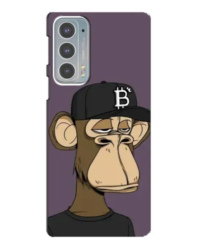 Чехол для Motorola Edge 20 с картинкой «Bored Ape в кепке»