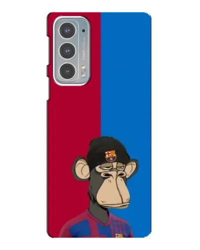 Чехол для Motorola Edge 20 с картинкой «Bored Ape — фанат Барсы»