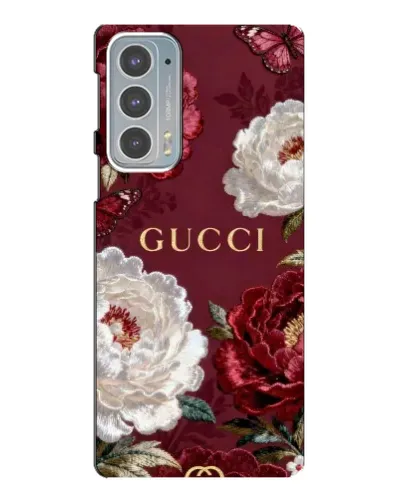 Чехол для Motorola Edge 20 с картинкой «Gucci — бордовые розы» Чехол для Motorola Edge 20 с картинкой «Gucci — бордовые розы»