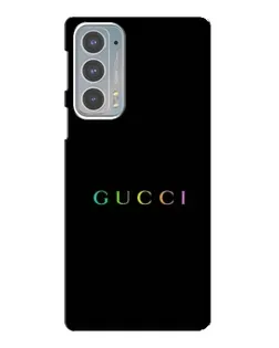 Чехол для Motorola Edge 20 с картинкой «Gucci — неоновый минимализм»
