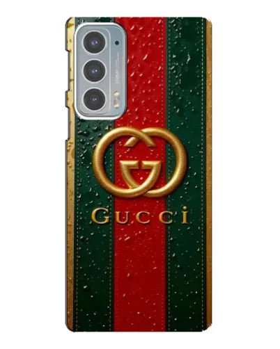 Чехол для Motorola Edge 20 с картинкой «Gucci — фирменная полоса и золото» Чехол для Motorola Edge 20 с картинкой «Gucci — фирменная полоса и золото»