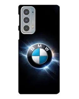 Чехол для Motorola Edge 20 с картинкой «BMW — неоновое сияние»