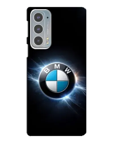 Чехол для Motorola Edge 20 с картинкой «BMW — неоновое сияние»
