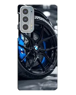 Чехол для Motorola Edge 20 с картинкой «Колесо BMW вблизи»