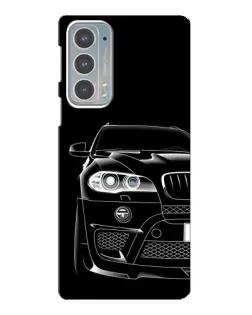 Чехол для Motorola Edge 20 с картинкой «Темный силуэт BMW»
