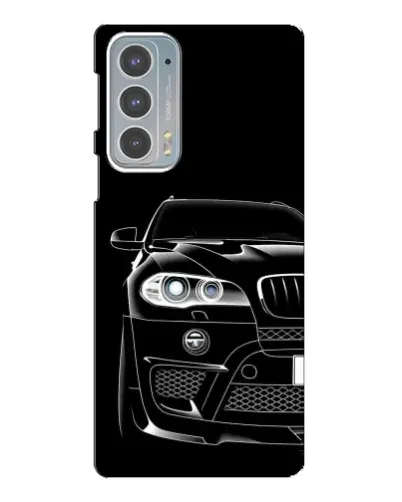 Чехол для Motorola Edge 20 с картинкой «Темный силуэт BMW»