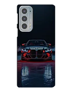 Чехол для Motorola Edge 20 с картинкой «BMW на мокрой дороге»